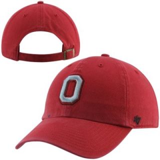 47 Brand Ohio State Buckeyes Clean Up Adjustable Hat   Scarlet
