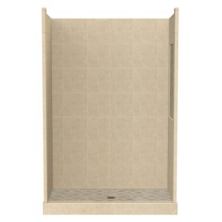 American Bath Factory Panel 86 in H x 32 in W x 48 in L Medium Fiberglass and Plastic Wall Alcove Shower Kit