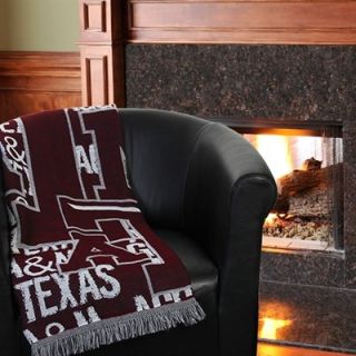 Texas A&M Aggies 48 x 60 Double Play Woven Blanket   Maroon
