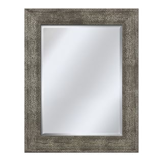 Style Selections 26 in x 36 in Pewter Rectangular Framed Wall Mirror
