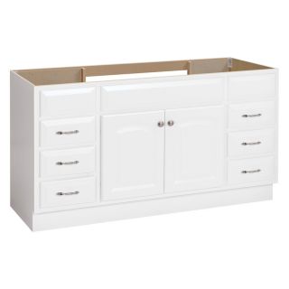Project Source 60 in W x 21 in D White Traditional Bathroom Vanity