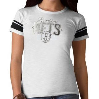 47 Brand Brooklyn Nets Ladies Gametime T Shirt   White