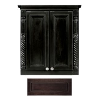 Architectural Bath Versailles 27 3/4 in H x 24 in W x 7 in D Java Wall Cabinet