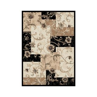 Home Dynamix 6 ft 7 in x 9 ft 10 in Black Supreme Area Rug