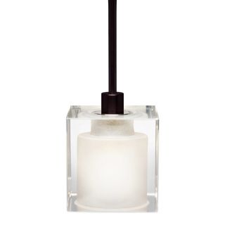 Stone 2.5 in W Bronze Pendant Light with Clear Shade