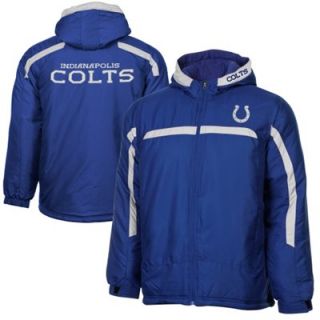 Indianapolis Colts Youth Contrast Stripe Midweight Full Zip Jacket   Royal Blue