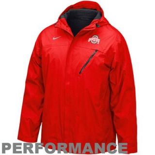 Nike Ohio State Buckeyes Scarlet Conference Storm FIT Full Zip Performance Hoodie Jacket