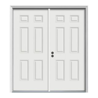 ReliaBilt 74 in x 81.75 in 6 Panel Prehung Inswing Steel Entry Door