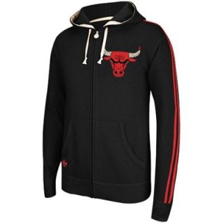 adidas Chicago Bulls Springfield Full Zip Hoodie   Black