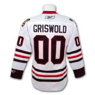 Christmas Vacation Griswold CCM 00 Blackhawks Hockey Jersey (White XX Large)  Sports Fan Hockey Jerseys  Sports & Outdoors