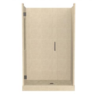 American Bath Factory Panel 86 in H x 34 in W x 48 in L Medium Fiberglass and Plastic Wall Alcove Shower Kit