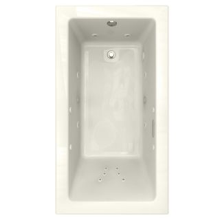 American Standard Studio 66 in L x 36 in W x 22.5 in H Linen Acrylic Rectangular Drop In Whirlpool Tub and Air Bath