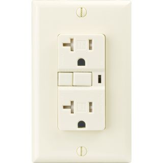 Pass & Seymour/Legrand 20 Amp Light Almond Decorator GFCI Electrical Outlet