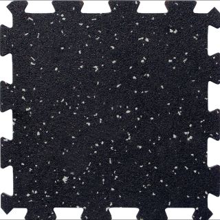 Apache Mills, Inc. 12 Pack Utility Flooring 12 in x 12 in Black Loose Lay Rubber Tile
