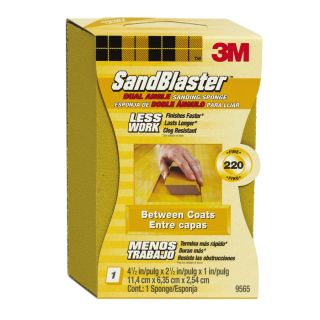 3M Sanding Sponge for Between Coats Painting Application, 220 Grit, Dual Angle Edges