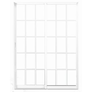 BetterBilt 570 Series 72 in Grid Glass Aluminum Sliding Patio Door with Screen