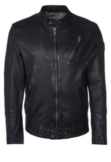 Milestone   COMBAT   Leather jacket   black
