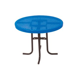 Ultra Play 3 ft Blue Steel Round Picnic Table