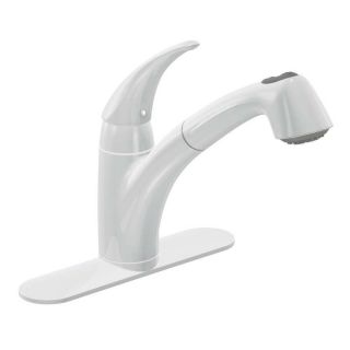 Moen Extensa Ivory 1 Handle Pull Out Kitchen Faucet