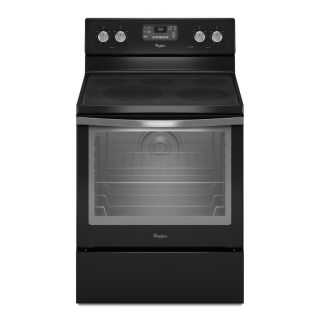 Whirlpool Ice 30 in Smooth Surface Freestanding 5 Element 6.2 cu ft Self Cleaning Convection Electric Range (Black)
