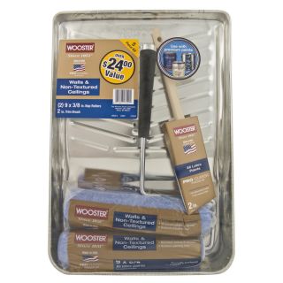 Wooster 5 Piece Brush and Roller Paint Tray Kit