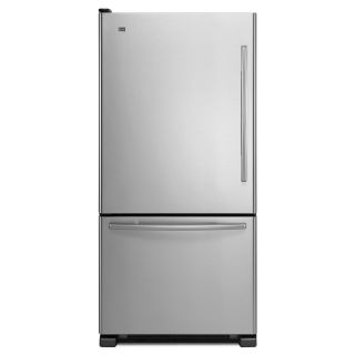 Maytag 21.9 cu ft Bottom Freezer Refrigerator with Single Ice Maker (Stainless Steel) ENERGY STAR