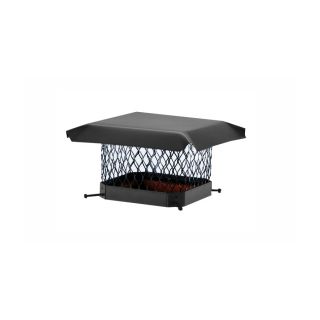 Shelter 5 in x 9 in Black Painted Galvanized Steel Chimney Cap