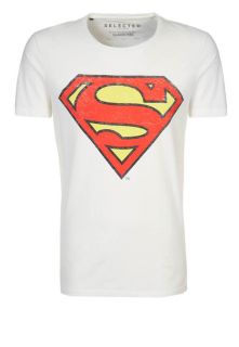 Selected Homme   SUPERMAN   Print T shirt   white