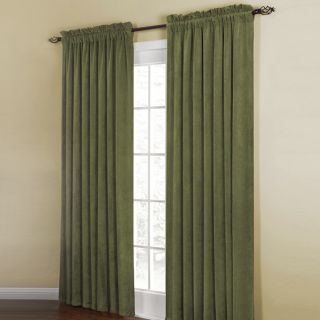 allen + roth Pendle 84 in L Solid Sage Rod Pocket Curtain Panel