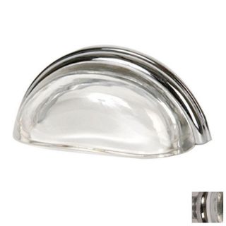 Lews Hardware 3 in Center to Center Polished Chrome Glass Bin Pulls Cup Cabinet Pull