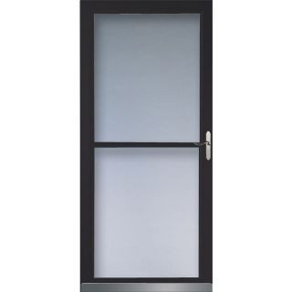 LARSON 32 in W Black Retractable Screen Storm Door