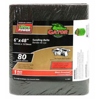 Gator 80 Grit 6 in W x 48 in L Sanding Belt Sandpaper