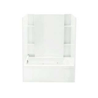 Sterling Accord 60 in L x 32 in W x 74.25 in H White Rectangular Whirlpool Tub