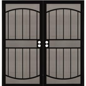 Gatehouse Gibraltar Black Steel Security Door (Common 81 in x 64 in; Actual 81 in x 66.75 in)