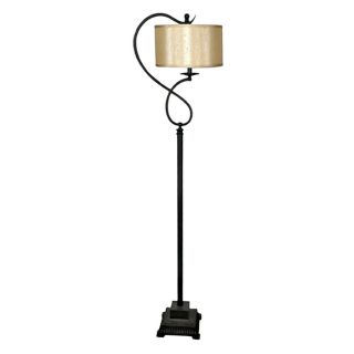 Absolute Decor 64 in Oil Rubbed Bronze Finish Indoor Floor Lamp with Fabric Shade