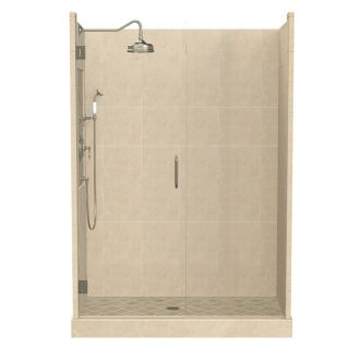 American Bath Factory Panel 86 in H x 32 in W x 60 in L Medium Fiberglass and Plastic Wall Alcove Shower Kit
