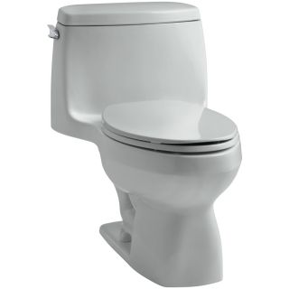 KOHLER Santa Rosa Ice Grey 1.6 GPF (6.06 LPF) 12 in Rough In Elongated 1 Piece Standard Height Toilet