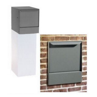 dVault 14 1/2 in x 17 1/2 in Gray Lockable Wall Mount Mailbox