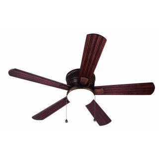 Harbor Breeze Oceanside 52 in Oil Rubbed Bronze Flush Mount Ceiling Fan with Light Kit