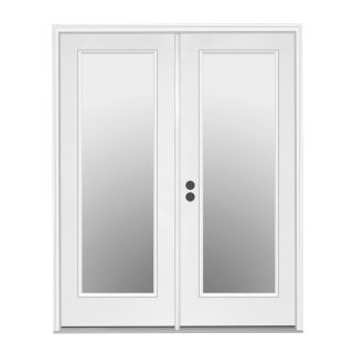 ReliaBilt 59.5 in 1 Lite Glass Steel French Inswing Patio Door