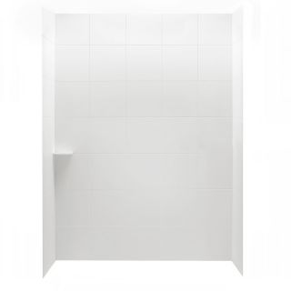 American Standard Ciencia 36 in W x 60 in D x 96 in H White Acrylic Shower Wall Surround Side and Back Panels