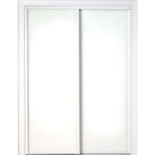 ReliaBilt White Colored Glass Sliding Door (Common 80.5 in x 60 in; Actual 80 in x 60 in)