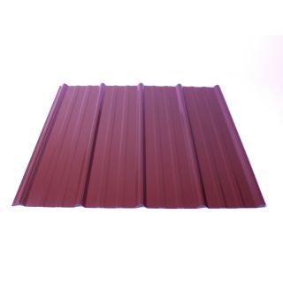Fabral 96 in x 37.75 in 29 Gauge Brick Red Ribbed Steel Roof Panel