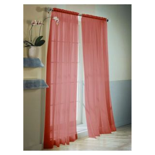 Style Selections High Twist Voile 84 in L Solid Spice Rod Pocket Sheer Curtain
