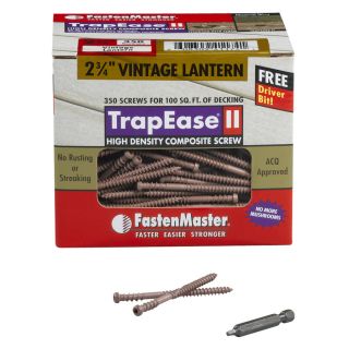 FastenMaster 350 Count #9 x 2 3/4 in Flat Head Coated Square Drive Deck Screws