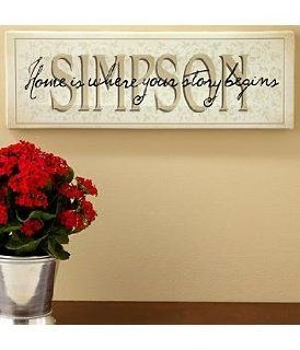 Personalized Home Is Where Your Story Begins Canvas Wall Art   9x27   Tapestries