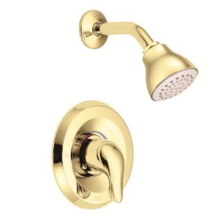 Moen Chateau Polished Brass 1 Handle WaterSense Shower Faucet Trim Kit with Single Function Showerhead