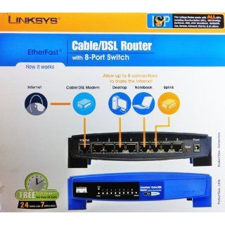 Cisco Linksys BEFSR81 Cable/dsl Router with 8 PT Switch Electronics