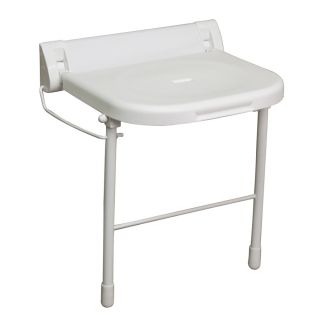 Barclay White Plastic Wall Mount Shower Seat