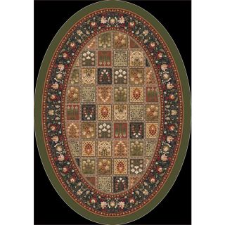 Milliken Pristina 5 ft 4 in x 7 ft 8 in Oval Green Transitional Area Rug